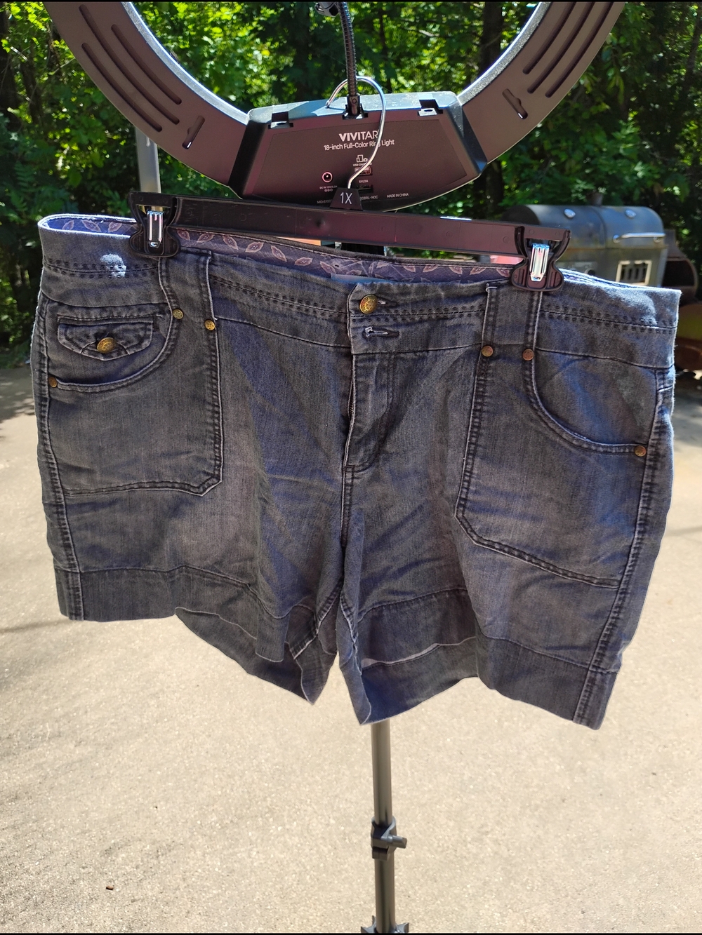 one 5 one Women's Denim Shorts - Indigo Wash
